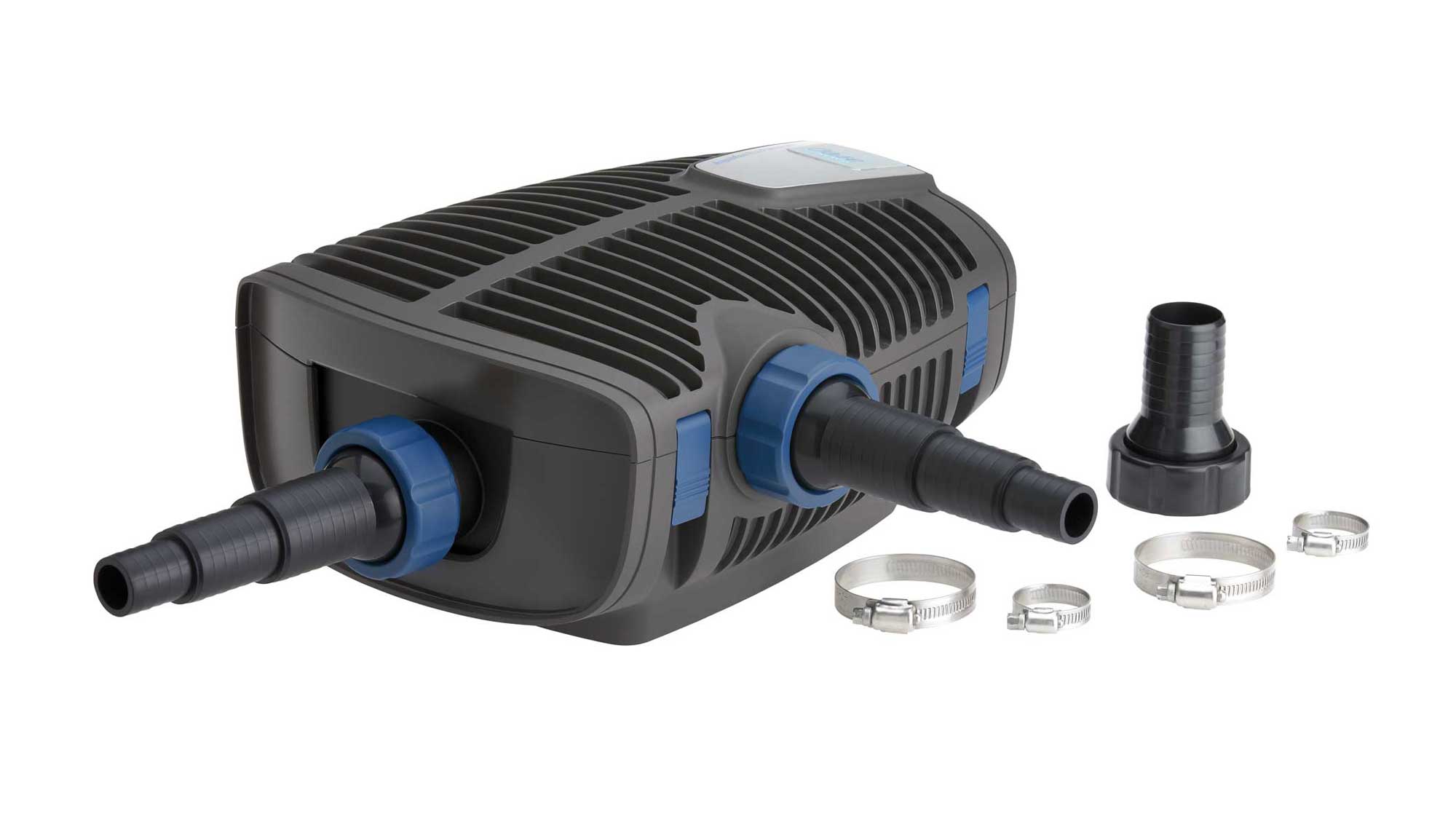 The Oase Aquamax Eco Premium 4000 is an energy-efficient filter and watercourse pump with an extra inlet.