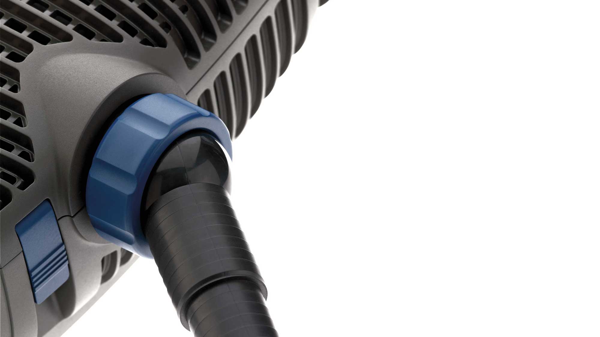 OASE104957-AquaMaxEcoPremium6000 The Oase Aquamax Eco Premium 6000 is an energy-efficient filter and watercourse pump with an extra inlet.
