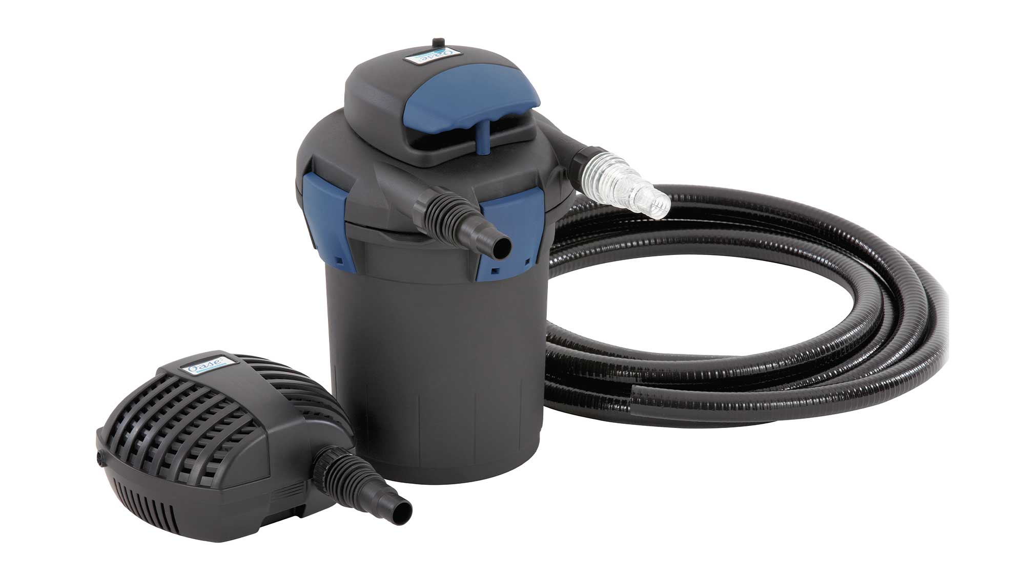 The Oase BioPress Set 4000 is suitable for natural ponds up to 4m³ and goldfish ponds up to 2m³.