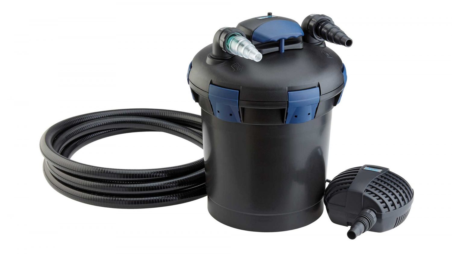 The Oase BioPress Set 6000 is suitable for natural ponds up to 6m³ and goldfish ponds up to 3m³.