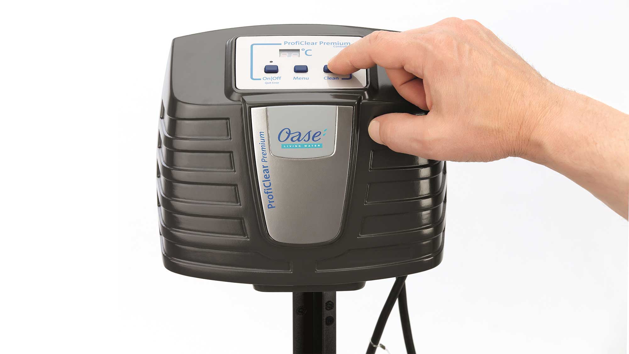 OASE105887-ProfiClearPrem-Trommelf-gep The Oase ProfiClear Premium Gravity-Fed Drum Filter is ideal for natural or swim ponds to 200m³, goldfish ponds to 100m³, and koi ponds to 45m³