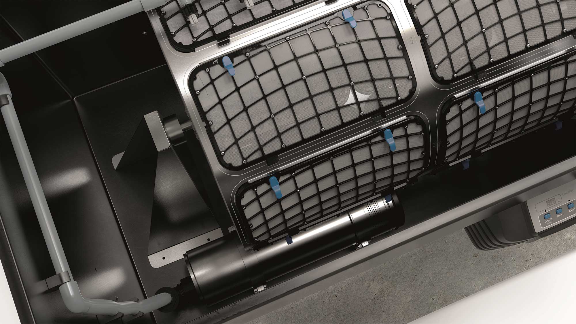 OASE105996-ProfiClear-Premium-TF-XL-Gravitation-EGC The Oase ProfiClear Premium XL Gravity-Fed Drum Filter is suited to very large natural or swim ponds up to 530m³ and koi ponds up to 100m³.