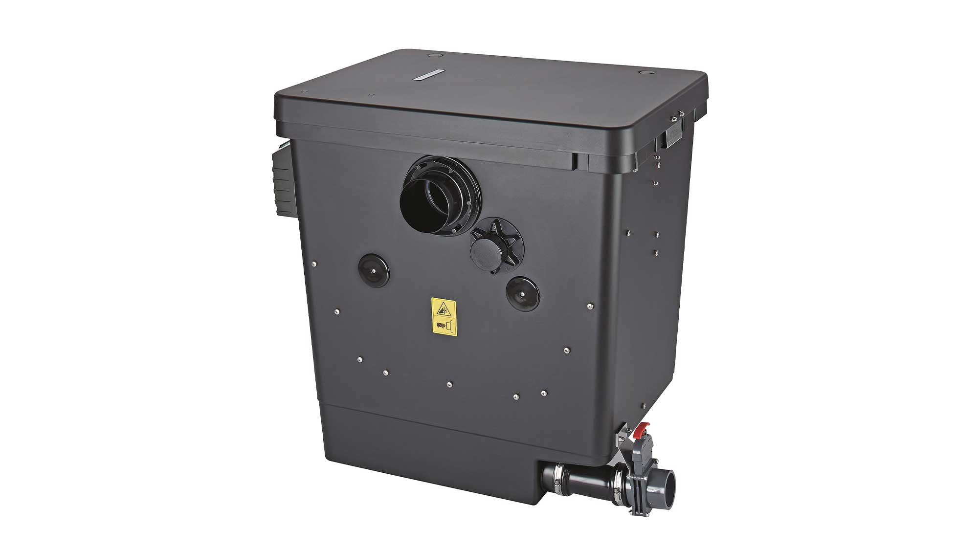 ProfiClear Premium Compact-M Pump-Fed OC Oase Proficlear Premium Compact-M Pump-Fed OC drum filter is for natural ponds to 80m³, goldfish ponds to 40m³, and koi ponds to 20m³.