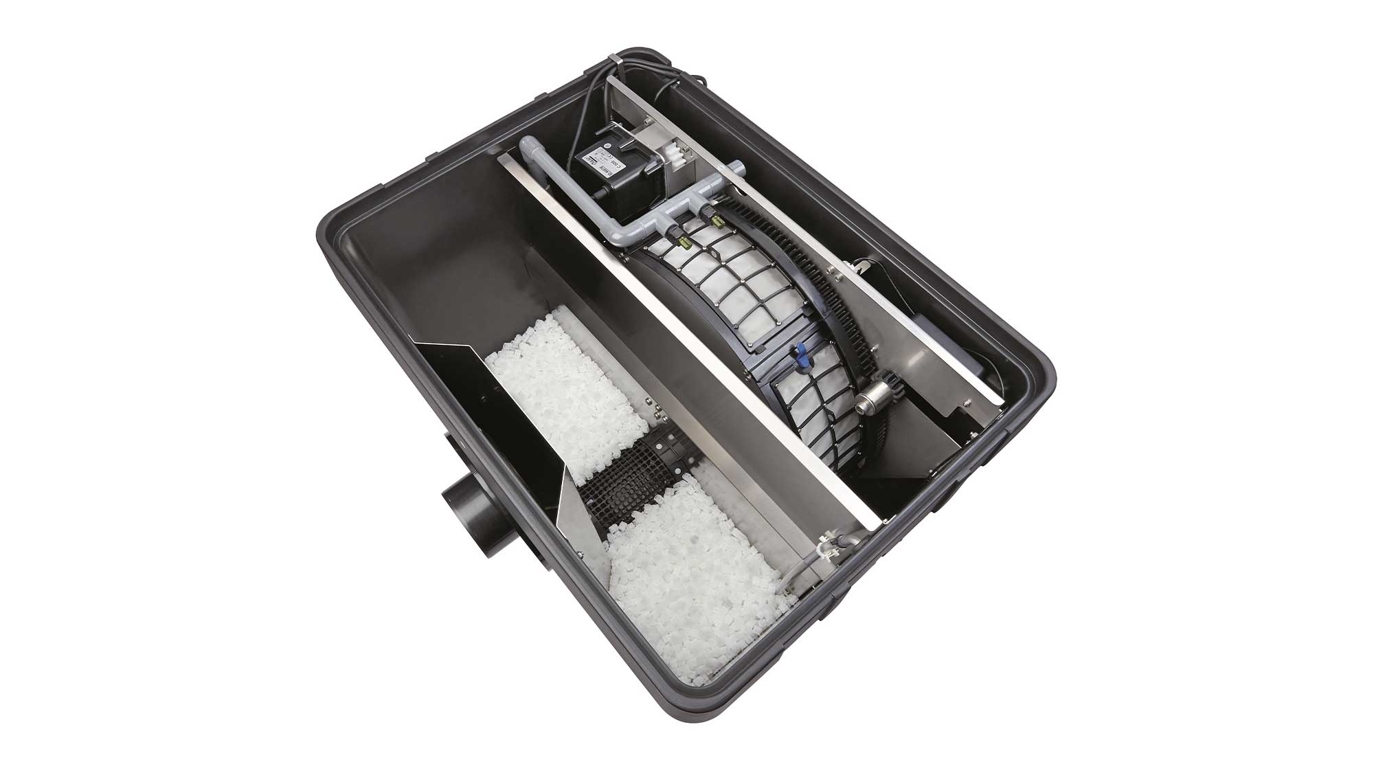 OASE106024-ProfiClearPremiumCompact-Pumped The Oase Proficlear Premium Compact-M Pump-Fed Drum Filter is ideal for natural or swim ponds to 80m³, goldfish ponds to 40m³, and koi ponds to 20m³.