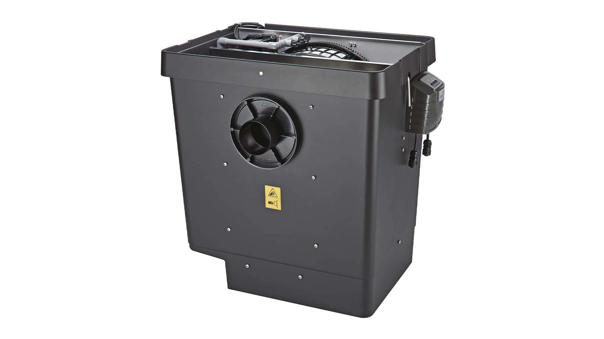 OASE106025-ProfiClearPremiumCompact-Pumped The Oase Proficlear Premium Compact-M Pump-Fed Drum Filter is ideal for natural or swim ponds to 80m³, goldfish ponds to 40m³, and koi ponds to 20m³.