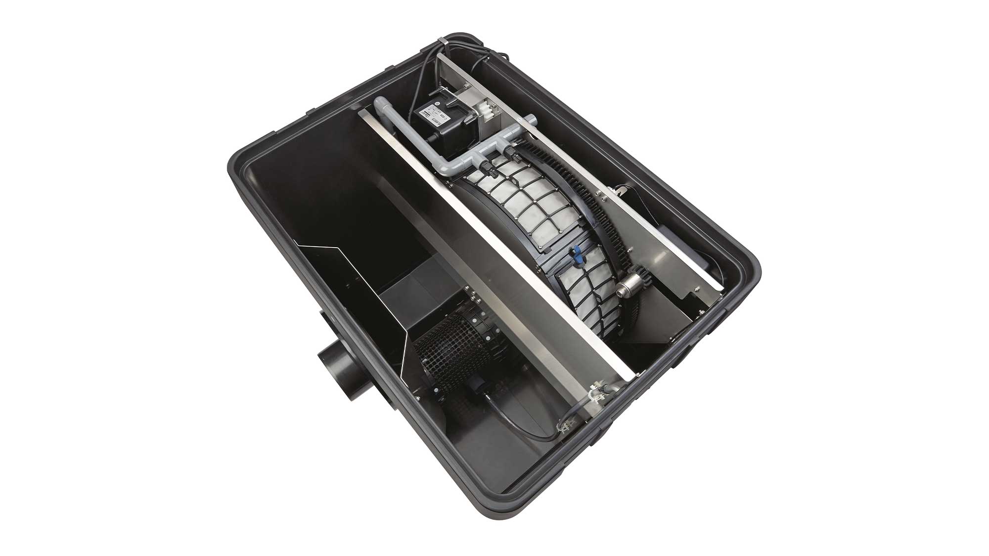 OASE106027-ProfiClearPremiumCompact-Pumped The Oase Proficlear Premium Compact-M Pump-Fed Drum Filter is ideal for natural or swim ponds to 80m³, goldfish ponds to 40m³, and koi ponds to 20m³.