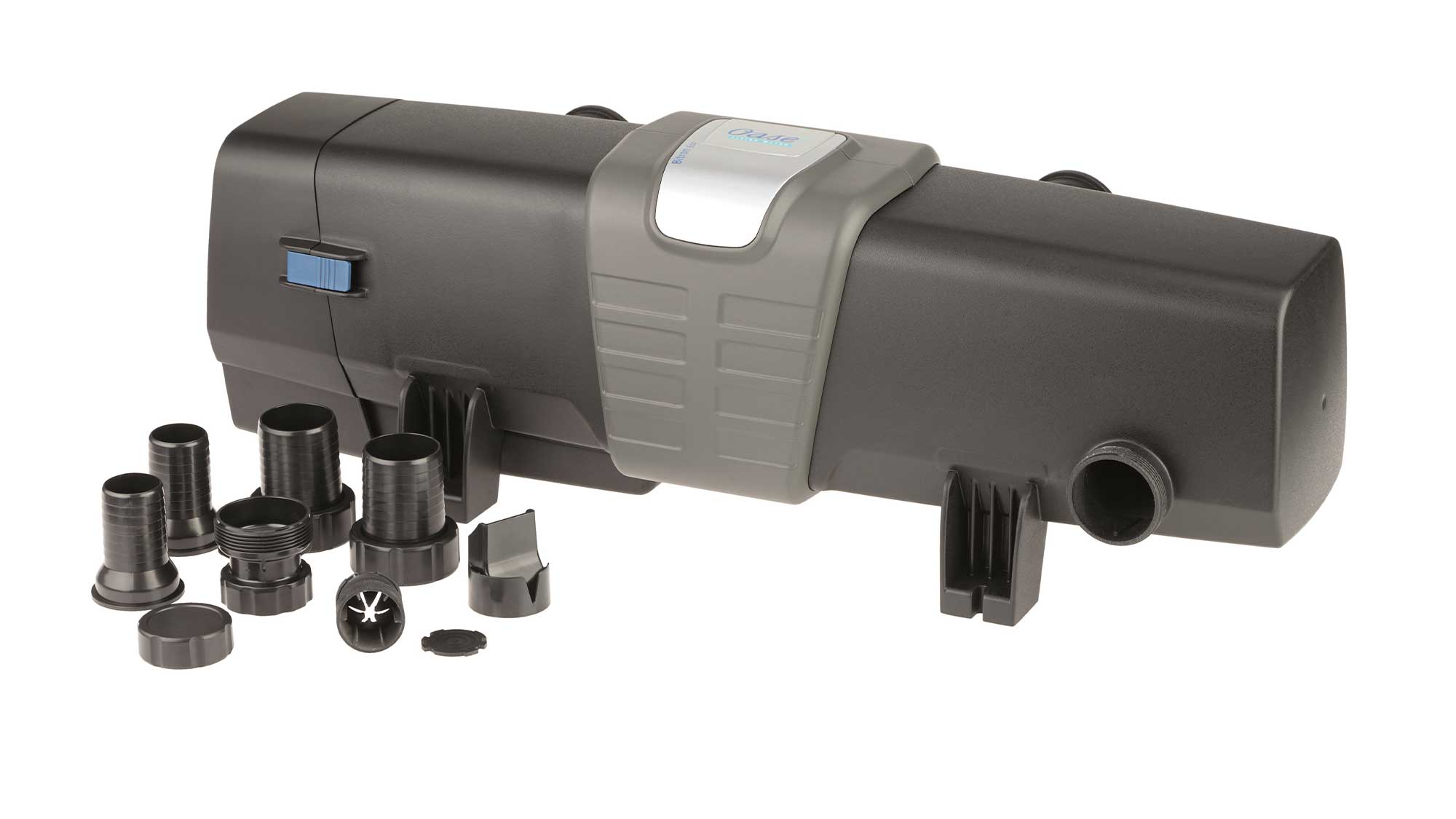 OASE106541-BitronEco180 The Oase Bitron Eco 180W is a energy-efficient UV clarifier for large koi ponds and swim ponds that can save you up to 50% on electricity bills.
