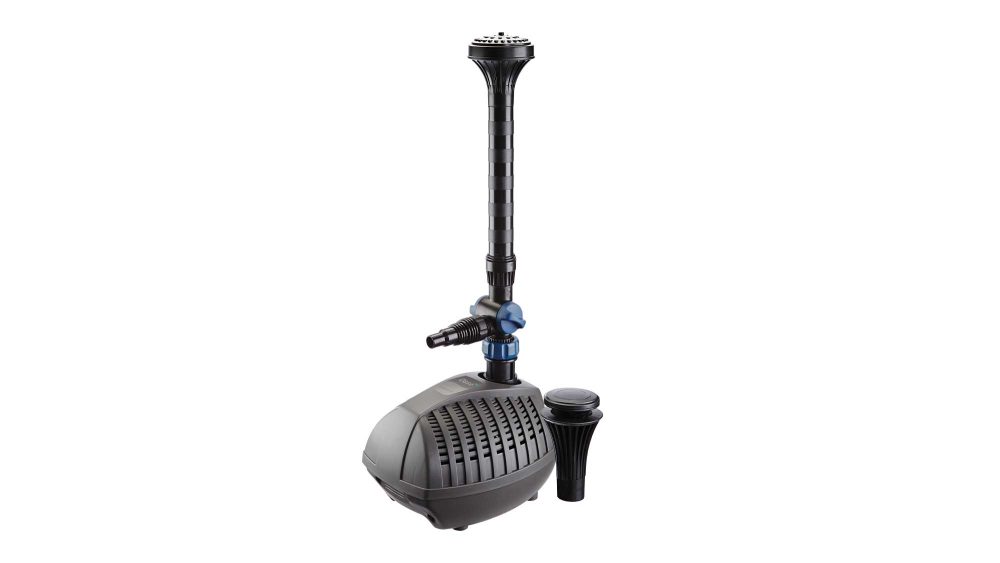 The Aquarius Fountain Set Eco 9500 is a powerful fountain pump with a choice of a traditional-style fountain or a more contemporary 'lava' bell.