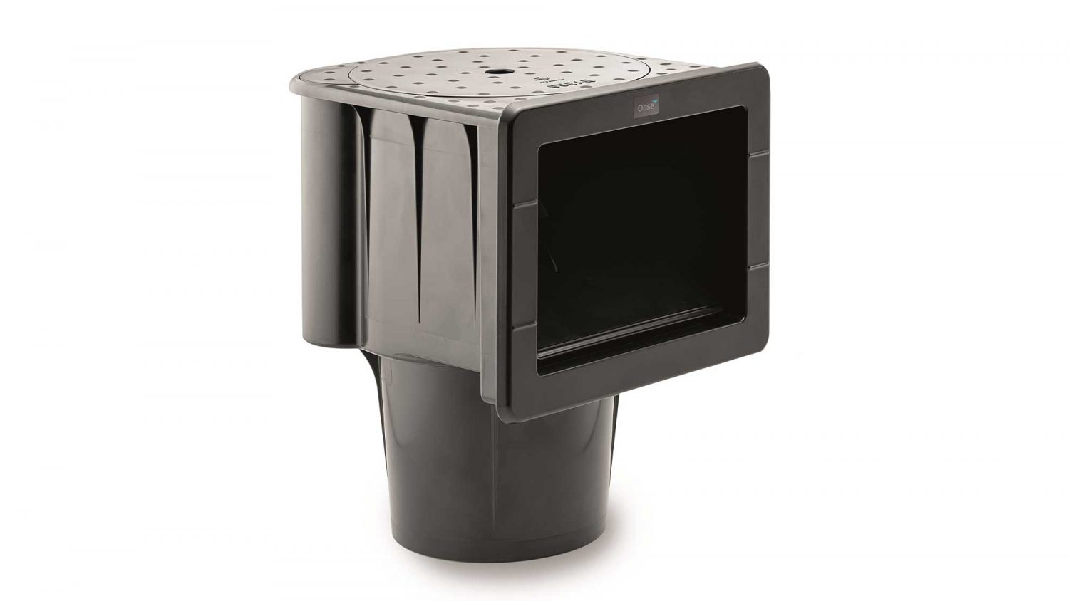 The Oase ProfiSkim Wall is a pond skimmer design for gravity fed filter systems, and is installed into your pond wall during construction.