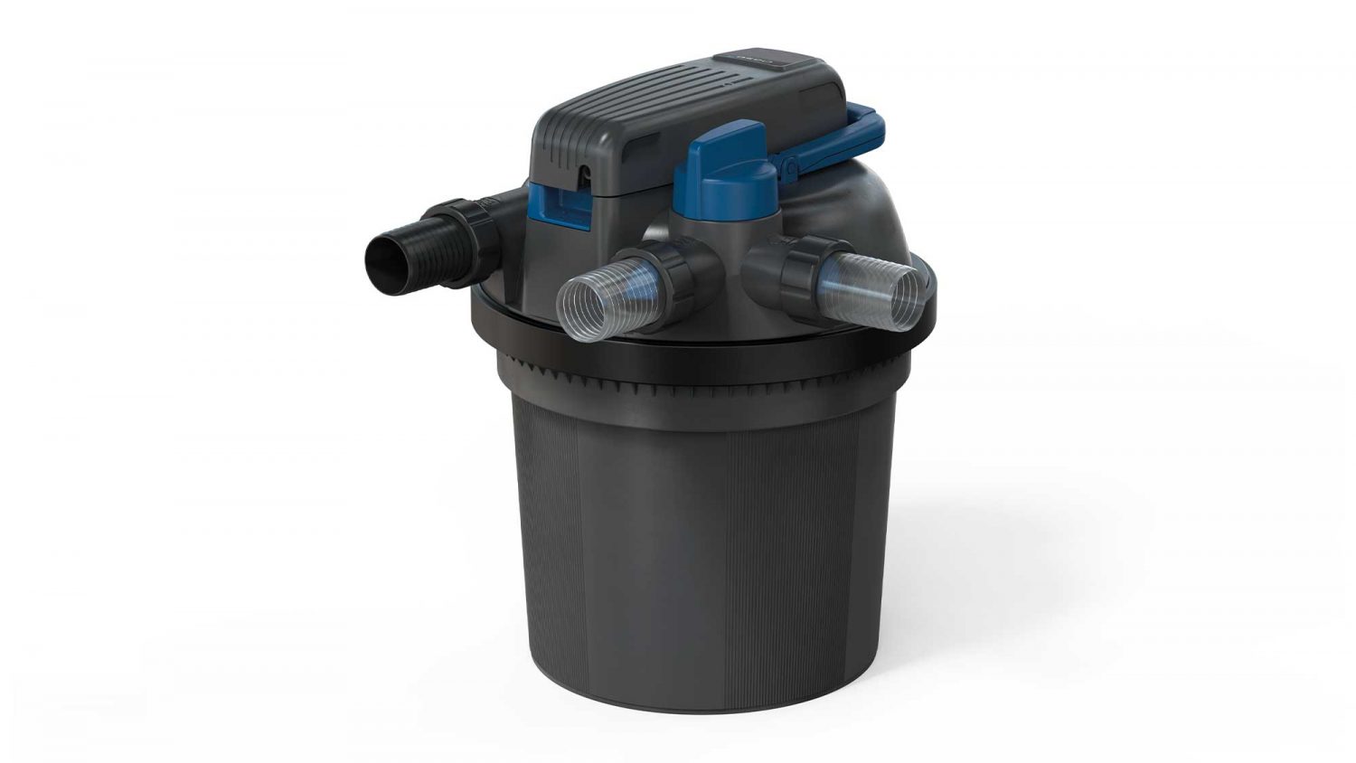 The Oase FiltoClear 13000 pressure filter has an integrated 24W UV clarifier, and is suitable for natural ponds to 13m³ and goldfish ponds to 7m³.